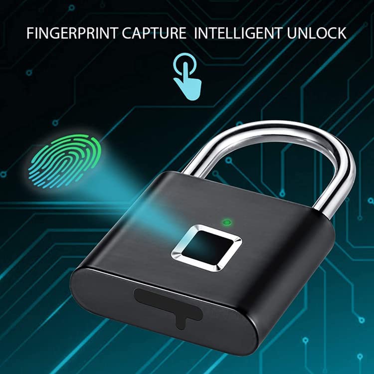 Fingerprint Padlock eLinkSmart Digital Padlock Locker Lock Metal Keyless  Thumbprint Lock for Gym Locker, School Locker, Backpac
